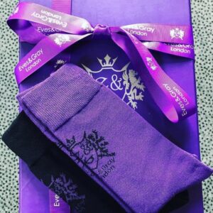Purple or Black Mens Cotton Socks