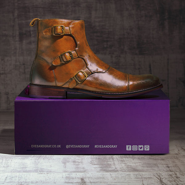 Burnished dark Tan Leather Boot - Lockheed 2