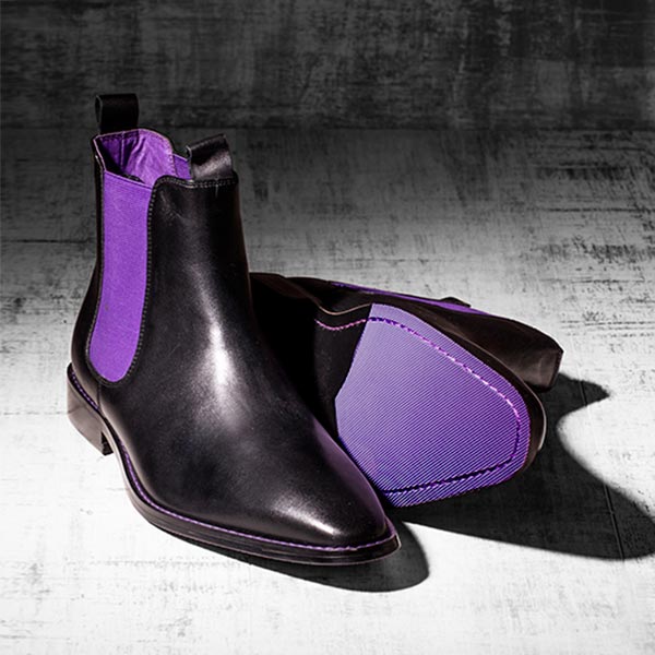 purple shoe boots