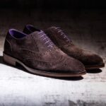 Brown Suede Italian Leather Brogue - Meteor 1