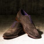 Brown Suede Italian Leather Brogue - Meteor 4