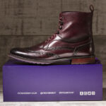 Burnished OxBlood Italian Leather Brogue Boot - Bearcat 2