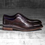 Dark Brown Italian Leather Oxford - Falcon 1