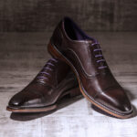 Dark Brown Italian Leather Oxford - Falcon 3