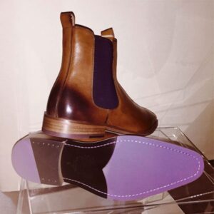 The Hellcat Chelsea Boot in Tan Blue/Black