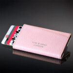 RFID POP-UP CARD CASE IN ITALIAN LEATHER SOFT PINK 2