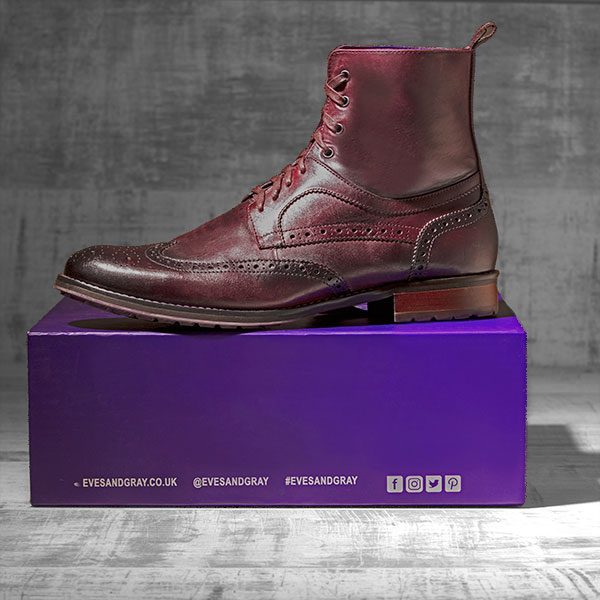 oxblood brogues boots