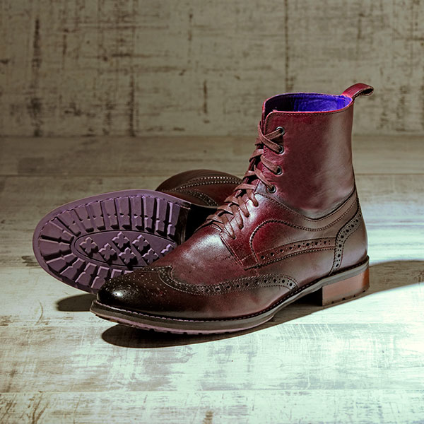 The Bearcat Oxblood Leather Brogue Boot - Eves & Gray