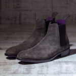 Italian Suede Leather Charcoaol Chelsea Boot - Atlas 3