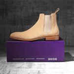 Italian Suede Leather Sandstone Chelsea Boot - Atlas 1