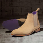 Italian Suede Leather Sandstone Chelsea Boot - Atlas 3