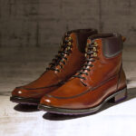 Dark Tan Italian leather Ankle Boot - Bison 3