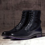 Black Italian Leather Ankle Boot - Maxamillion Black 3