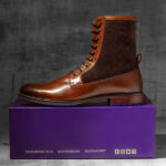 Dark Tan Italian Leather Ankle Boot - Maxamillion Dark Tan 1