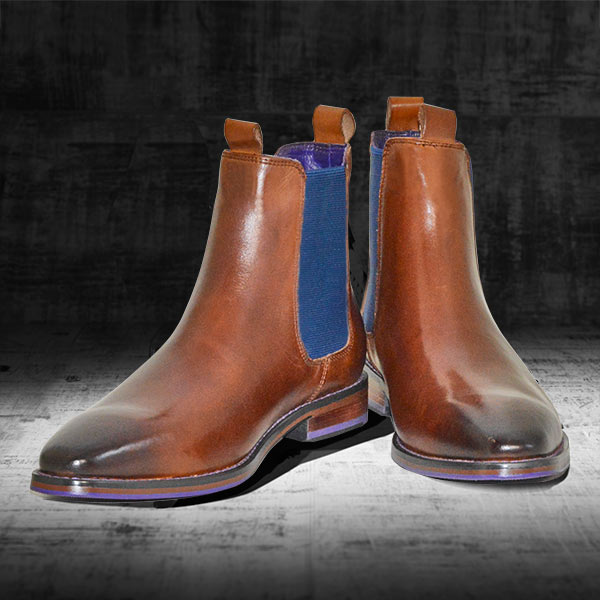 The Hellcat Chelsea Boot with Navy Blue - Eves & Gray