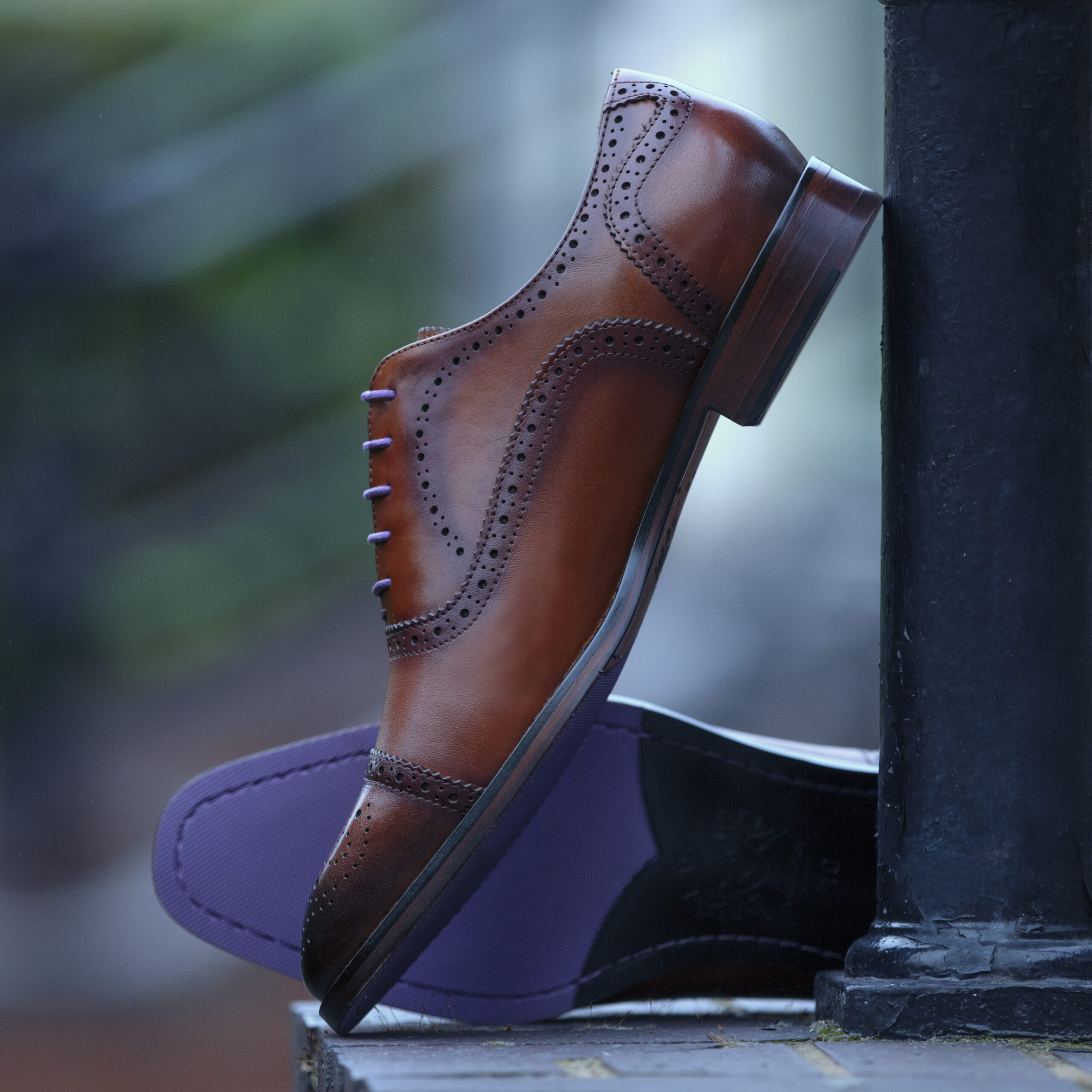 The Balliol Tan Burnished Leather Brogue - Eves & Gray