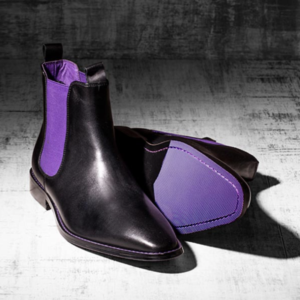 The Hellcat Chelsea Boot in Black/Purple