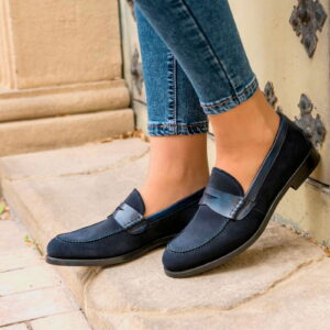 Women's Loafer Navy Suede
