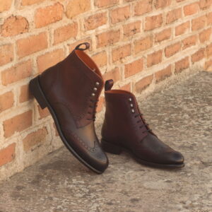 Women's Military Brogue Burgundy/Brown