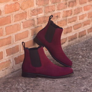 Women's Chelsea Boot Black/Wine Suede