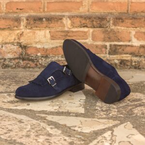 Women's Kiltie Monk Strap Navy