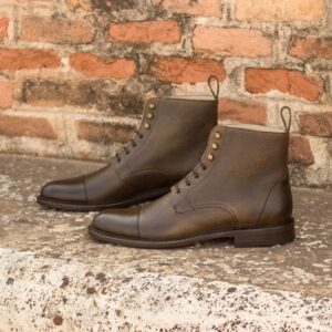 Women's Lace Up Captoe Boot Olive Pebble