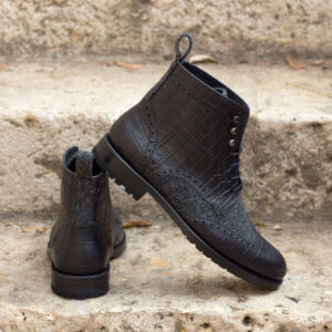 Women's Military Brogue Artorial Black/Painted