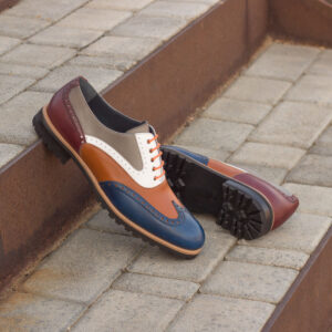 Women's Full Brogue Cognac/Burgundy