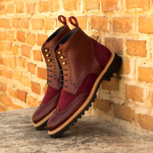 Women's Military Brogue Burgundy