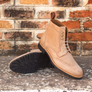 Women's Military Brogue Medium Brown Painted