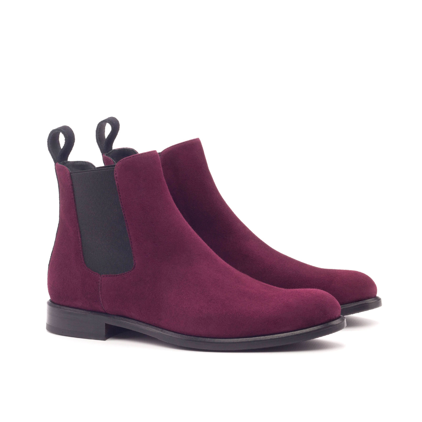 Women s Chelsea Boot Black Wine Suede Eves Gray
