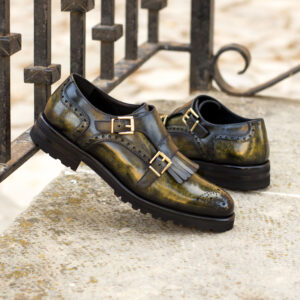 Women's Kiltie Monk Strap Khaki